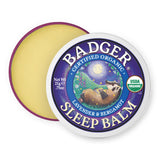 Badger Sleep Balm en lata de 0,75 oz para viaje y relajación nocturna.