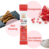 Producto de Corea Baekje Geumsan, jalea de granada y colágeno para belleza diaria.