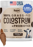Baese Nutrition calostro bovino orgánico en polvo chocolate, apoyo para energía diaria.
