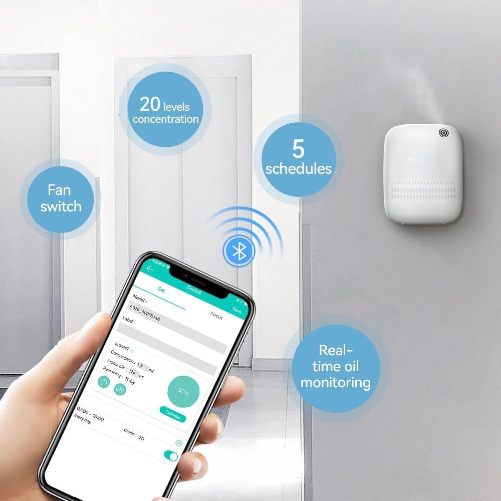 BAIESHIJI difusor con app Bluetooth para control de fragancias