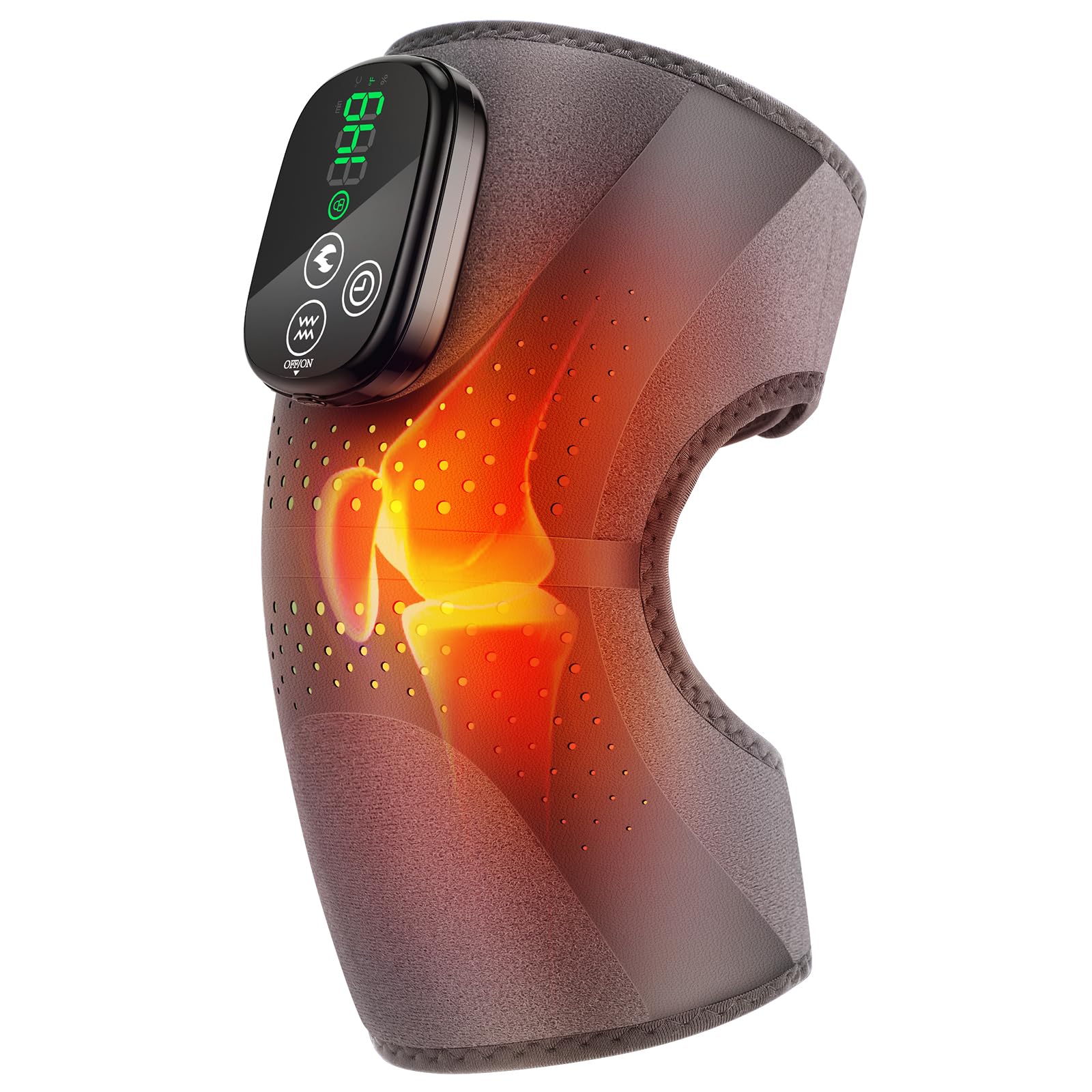 BAISEMAIN Rodillera Masajeadora con Calor en uso para relajación de la rodilla