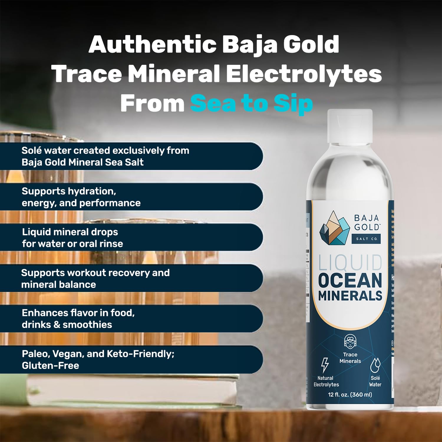 Baja Gold Gotas Minerales: vertido suave que añade electrolitos naturales.
