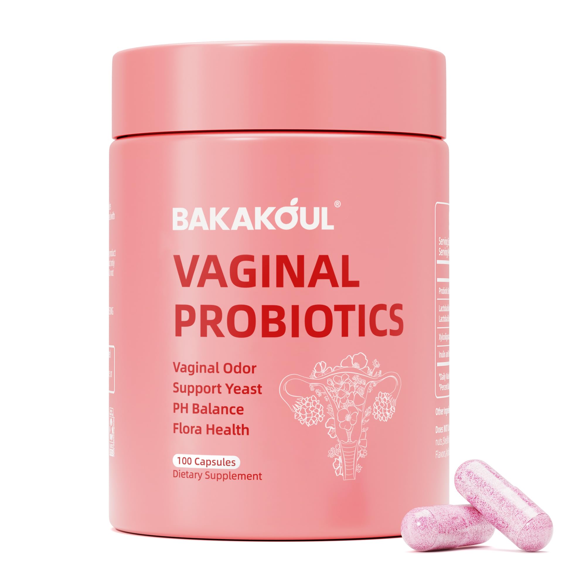 BAKAKOUL botella Probiotico vaginal para uso diario y equilibrio de pH