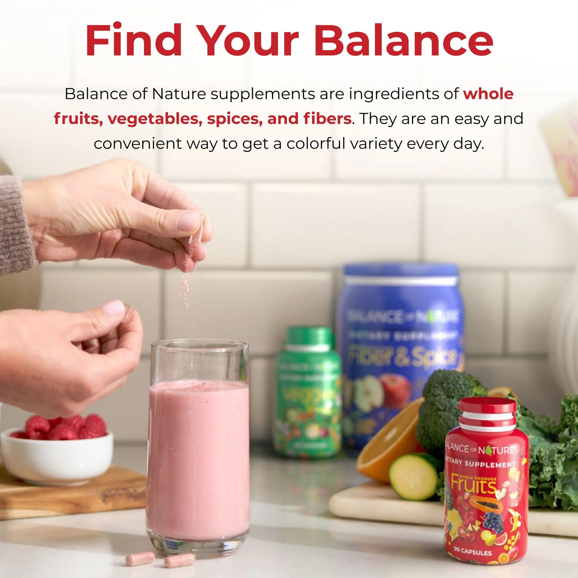 Balance of Nature Frutas, uso diario, complemento sabroso de frutas.