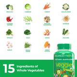 Balance of Nature Veggies cápsulas fáciles de tragar para tu rutina diaria de superalimentos.