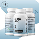Balancebreens Alpha GPC contenido de cápsulas, dosis diaria recomendada