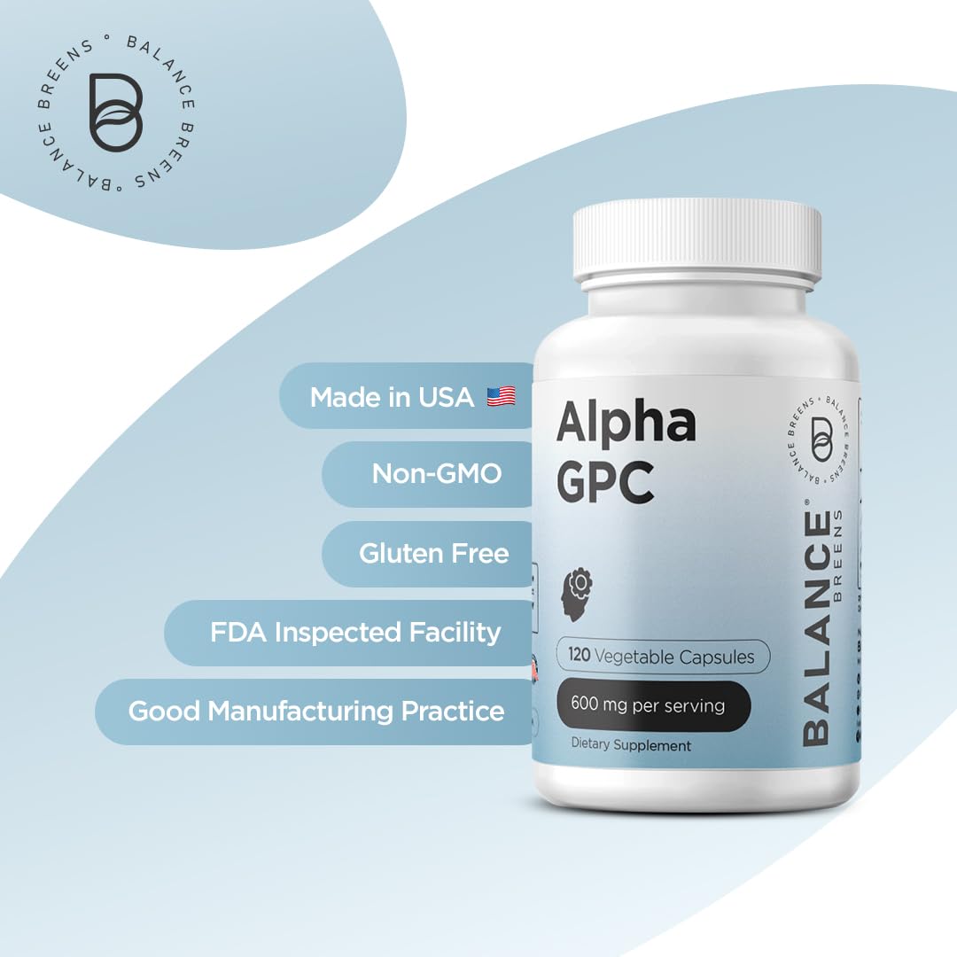 Balancebreens Alpha GPC dosis diaria, envase de 120 cápsulas