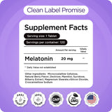 Balancebreens Melatonina 20 mg etiqueta clara con información de dosis