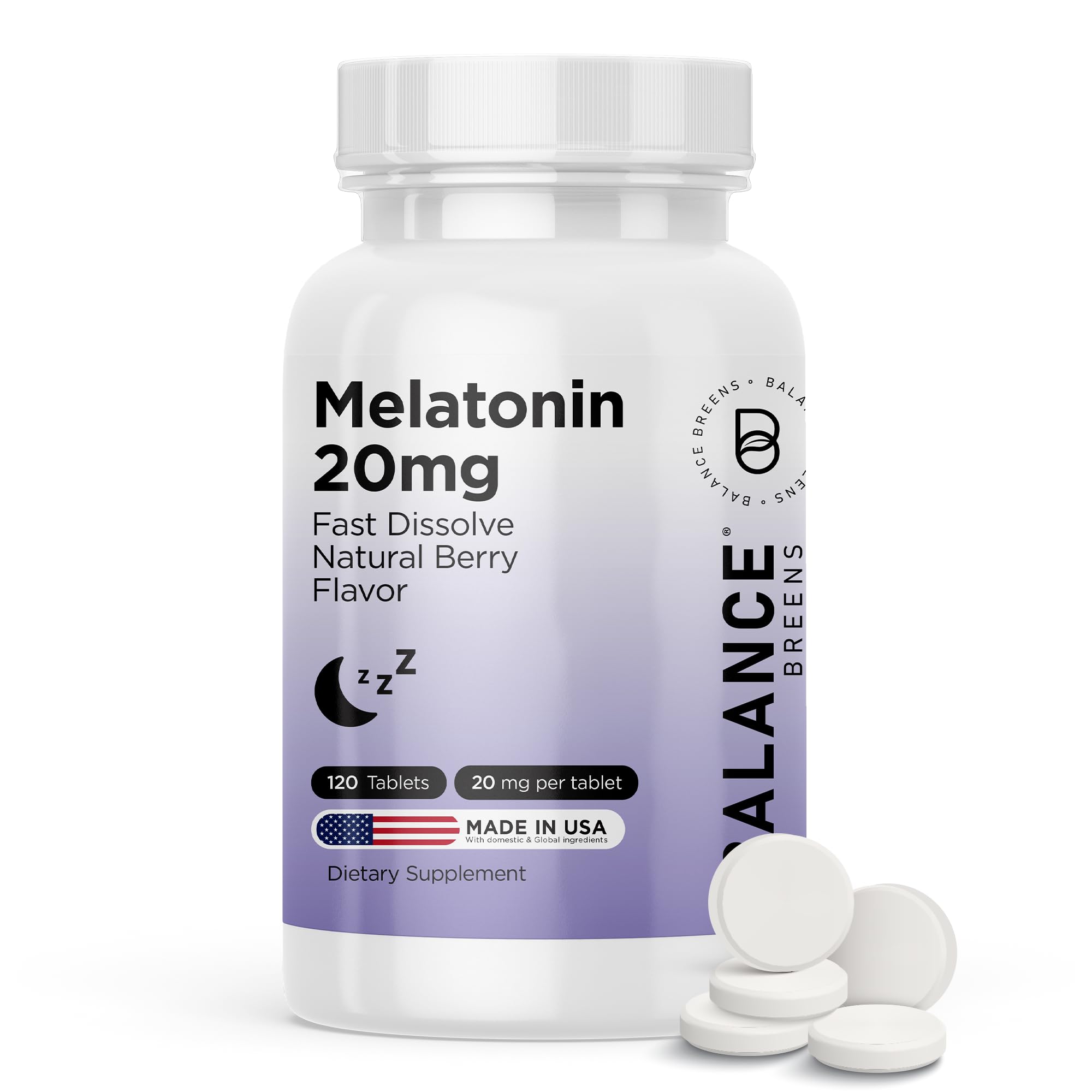 Balancebreens Melatonina 20 mg tableta de disolución rápida para apoyo al descanso