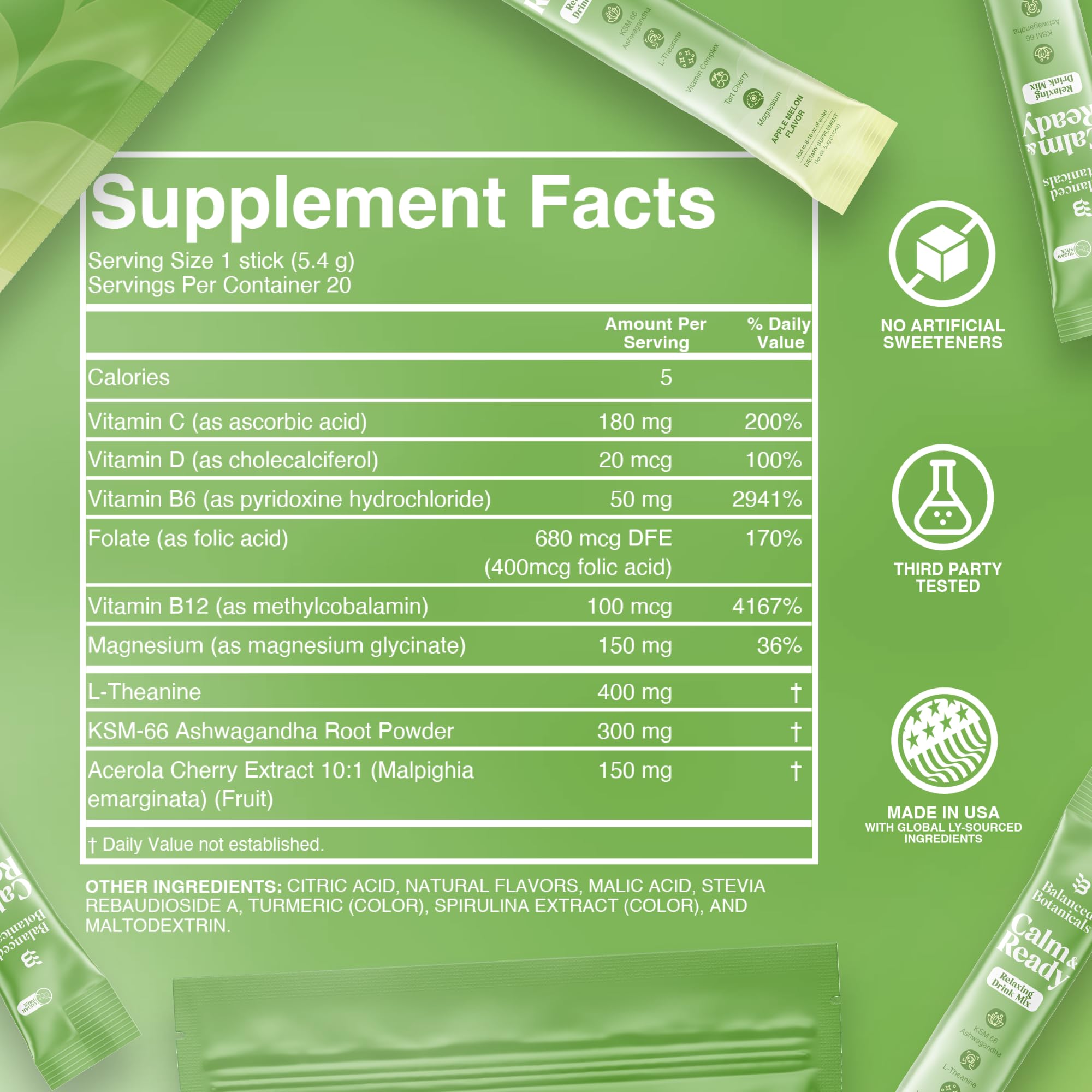 Balanced Botanicals: paquetes de viaje, conveniente para consumo diario