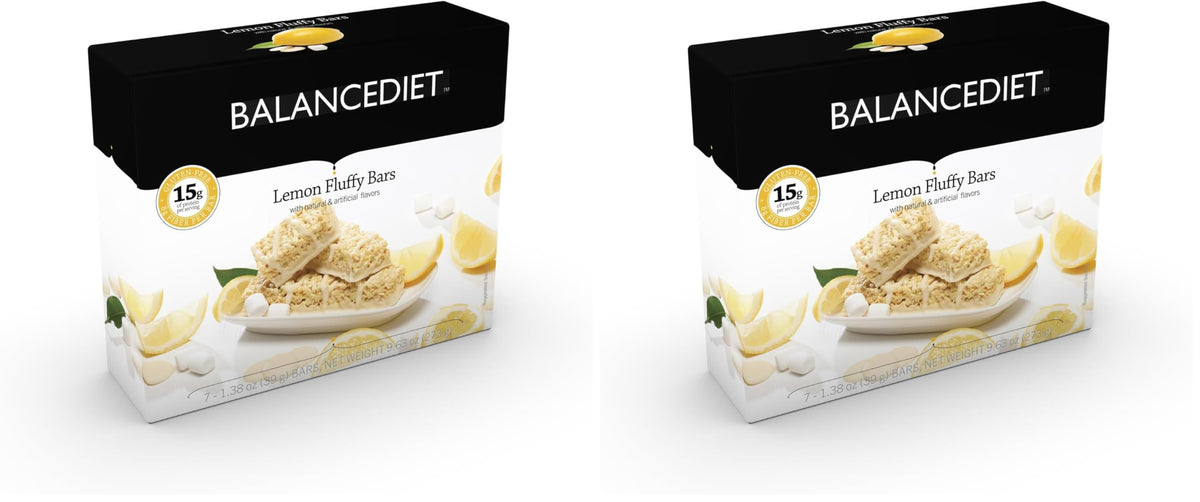 BalanceDiet Barra de Proteína 15 g, limón esponjoso, snack rápido y satisfactorio.