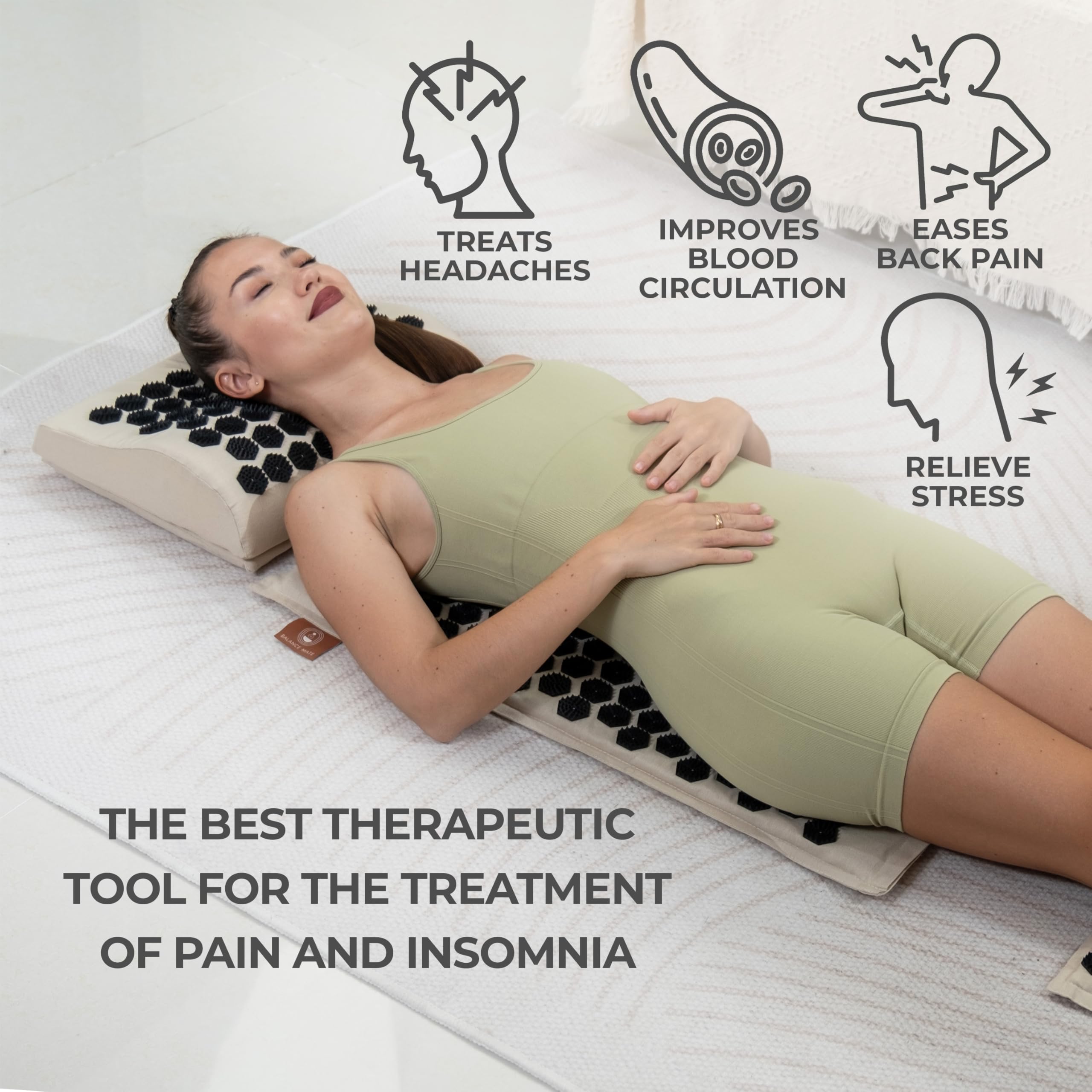 Balance Mate almohada para yoga y meditación ofrece soporte para cuello y espalda