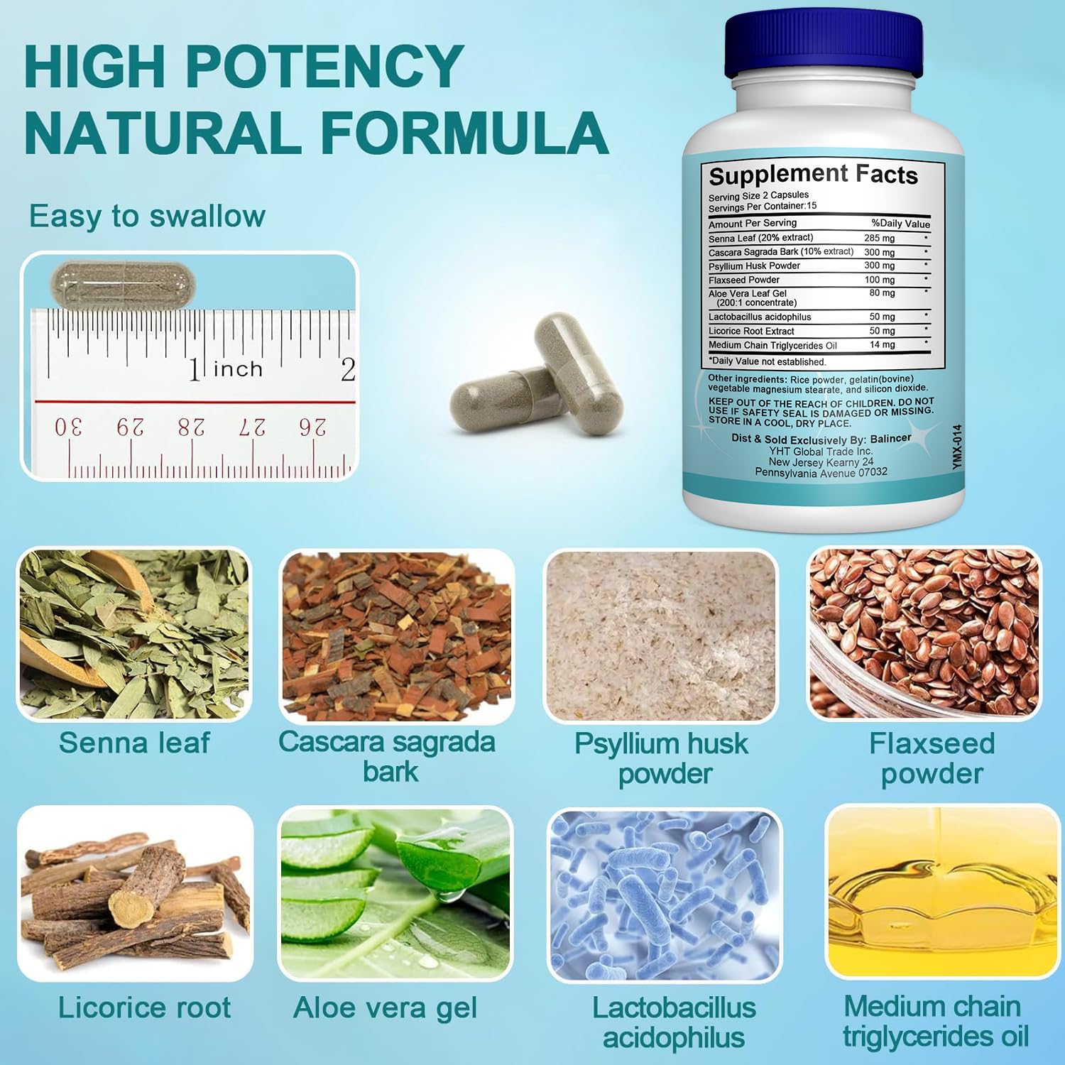 Balincer fibra psyllium husk para promover regularidad y limpieza interior