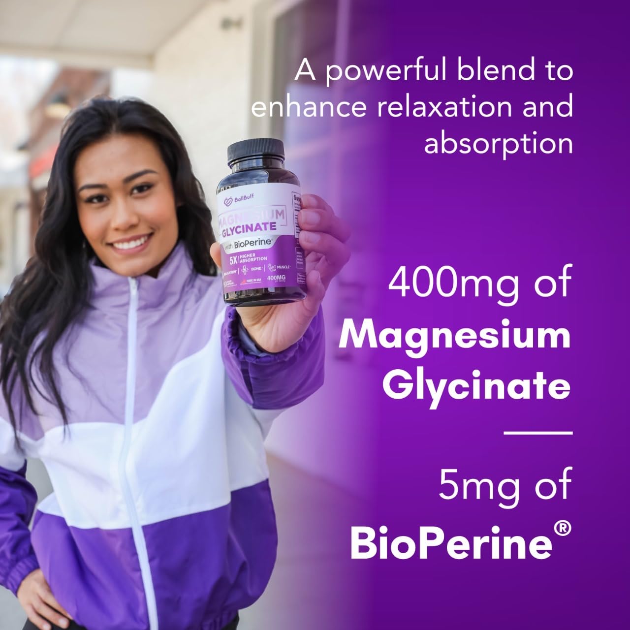 Relajación y sueño natural con BallBuff Magnesio Glicinato