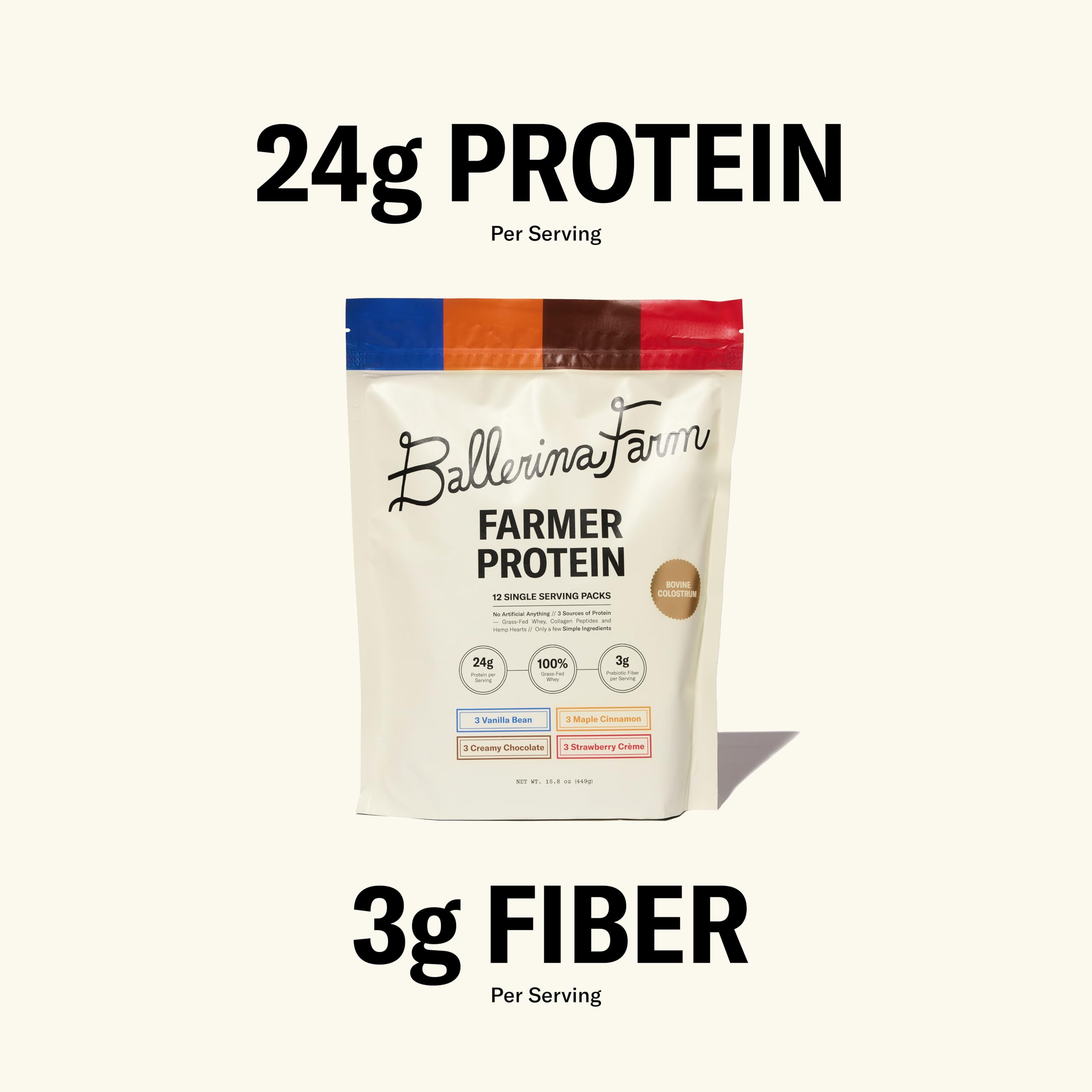 Batido rápido con proteína Ballerina Farm, textura cremosa