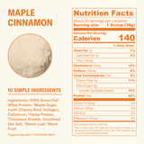Proteína Maple Cinnamon de Ballerina Farm para desayunos nutritivos.