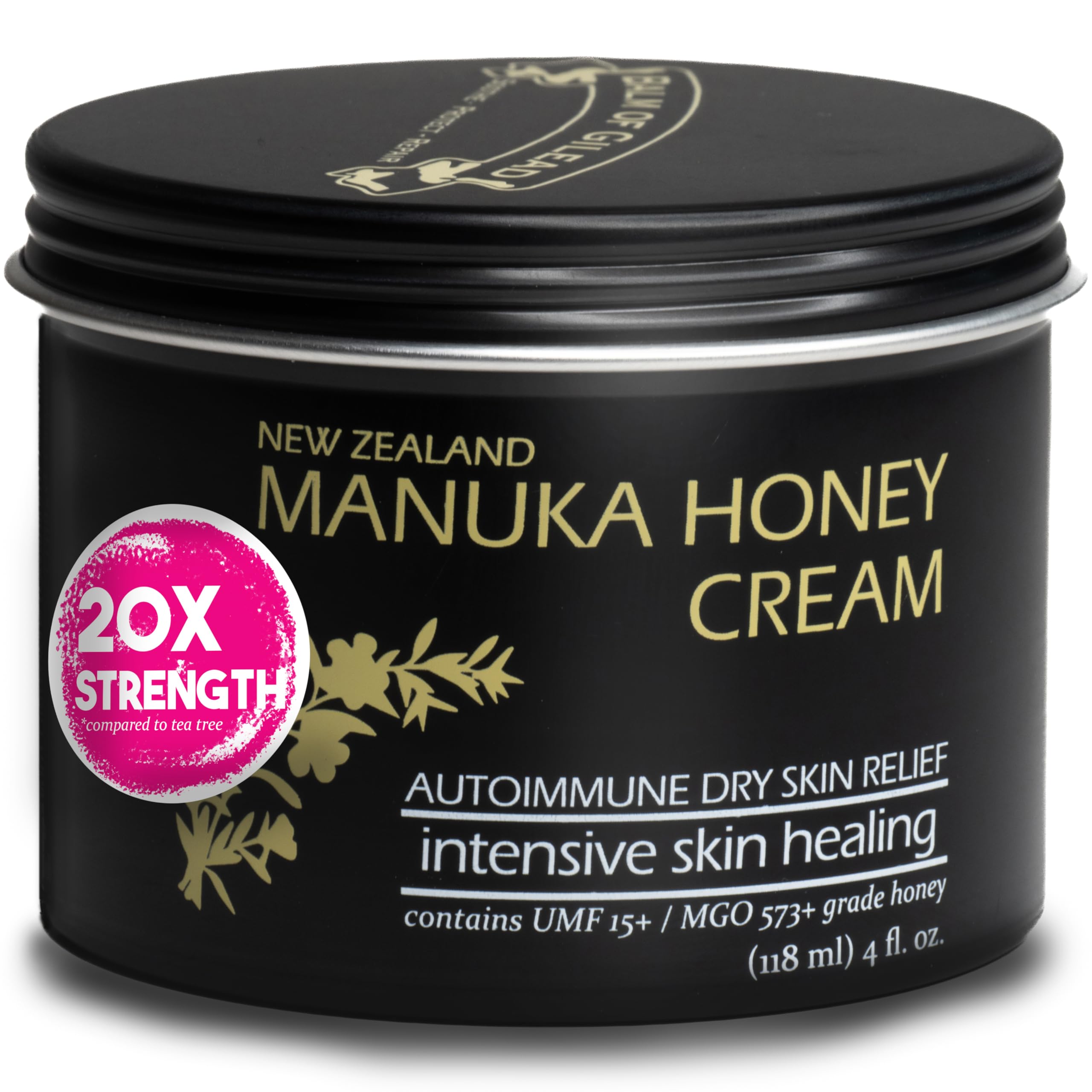 BALM OF GILEAD crema Manuka para eczema con miel, envase, hidratación suave.