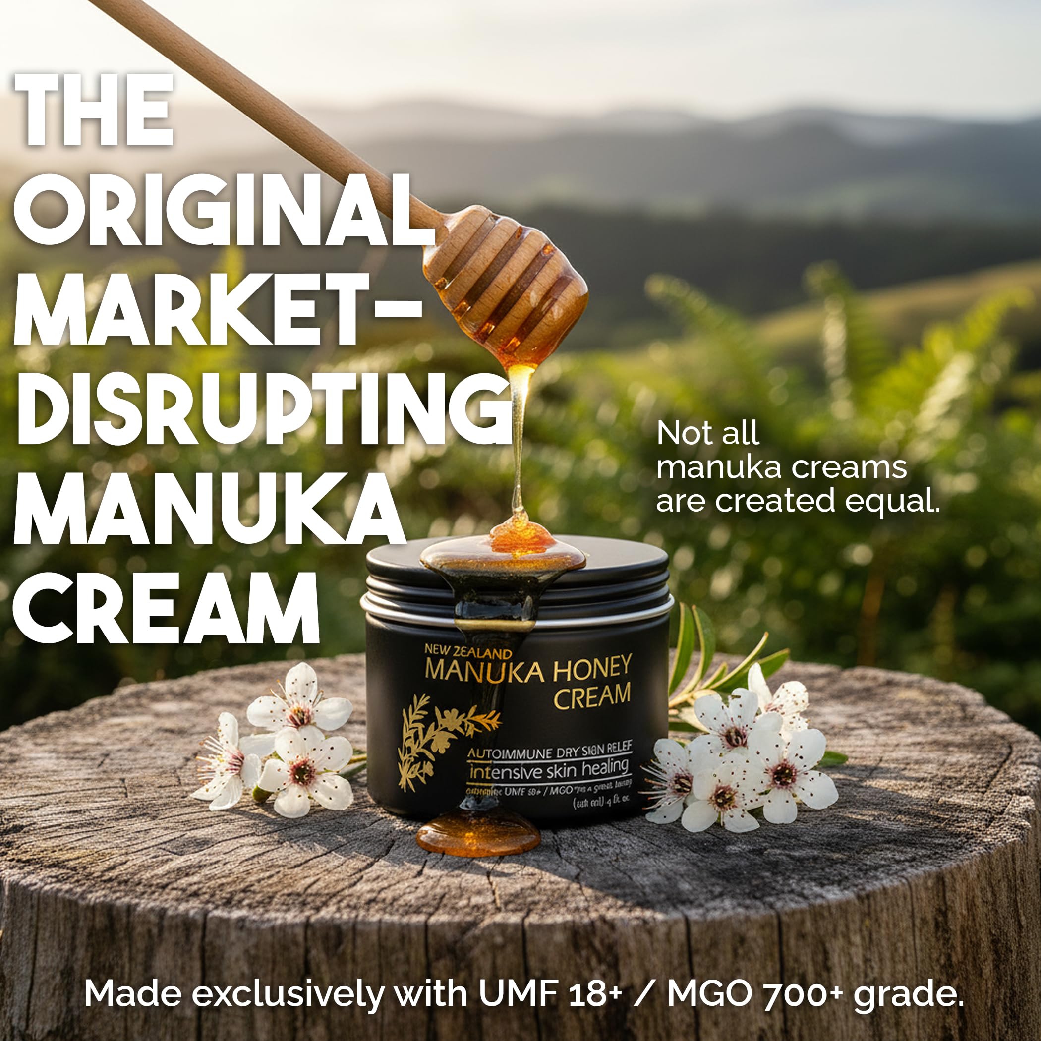 BALM OF GILEAD crema Manuka para eczema, absorción rápida y piel hidratada.