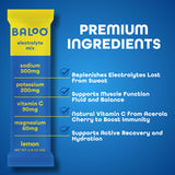 Baloo electrolitos sabor limón en sobre, ideal tras entrenar.