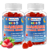 Gominolas Bamofany de magnesio glicinato para niños 4+, con sabor fresa, relajación nocturna.