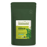 Banyan Botanicals Guduchi polvo envase, apoyo a la inmunidad y bienestar general.