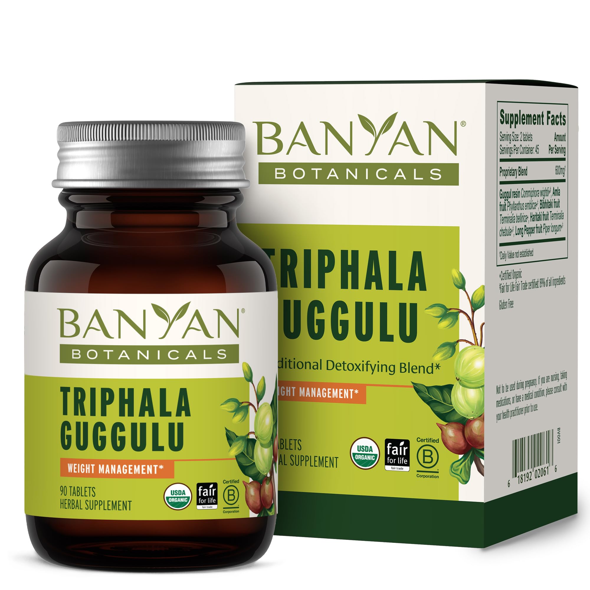 Triphala Guggulu de Banyan Botanicals: detox del sistema para ligereza