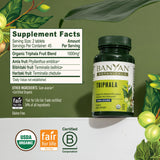 Banyan Botanicals Triphala: ingredientes naturales Amla Haritaki Bibhitaki