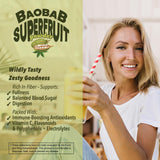 Baobest cuchara medidora para dosificar baobab en smoothies.