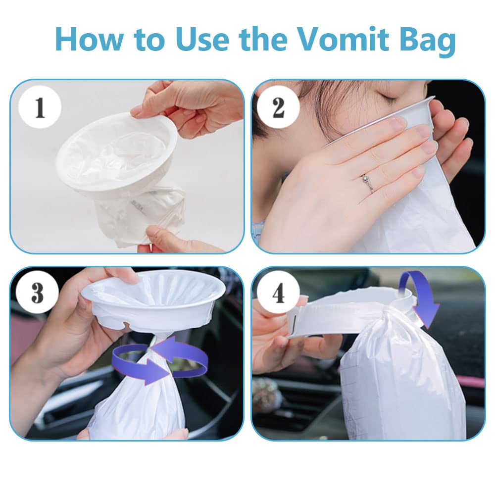 BAOZENP bolsa vomito para embarazo útil durante el viaje.