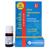Baraka Aceite Nasal Rejuvenecedor, botella de 4 ml, ayuda a una respiración más clara.