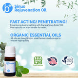 Baraka Aceite Nasal Rejuvenecedor, empaque visible que muestra mezcla de aceites esenciales de calidad.