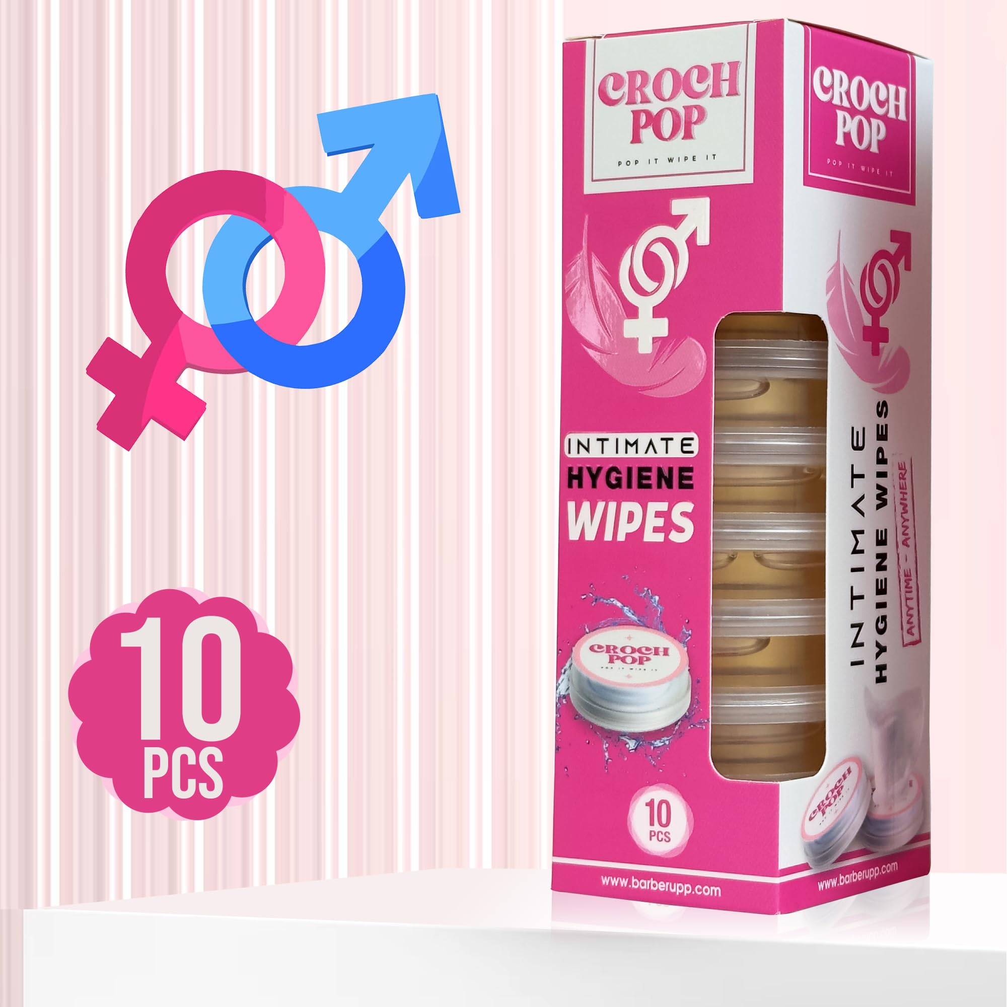 BARBERUPP toallitas femeninas tamaño de viaje para higiene diaria fuera de casa