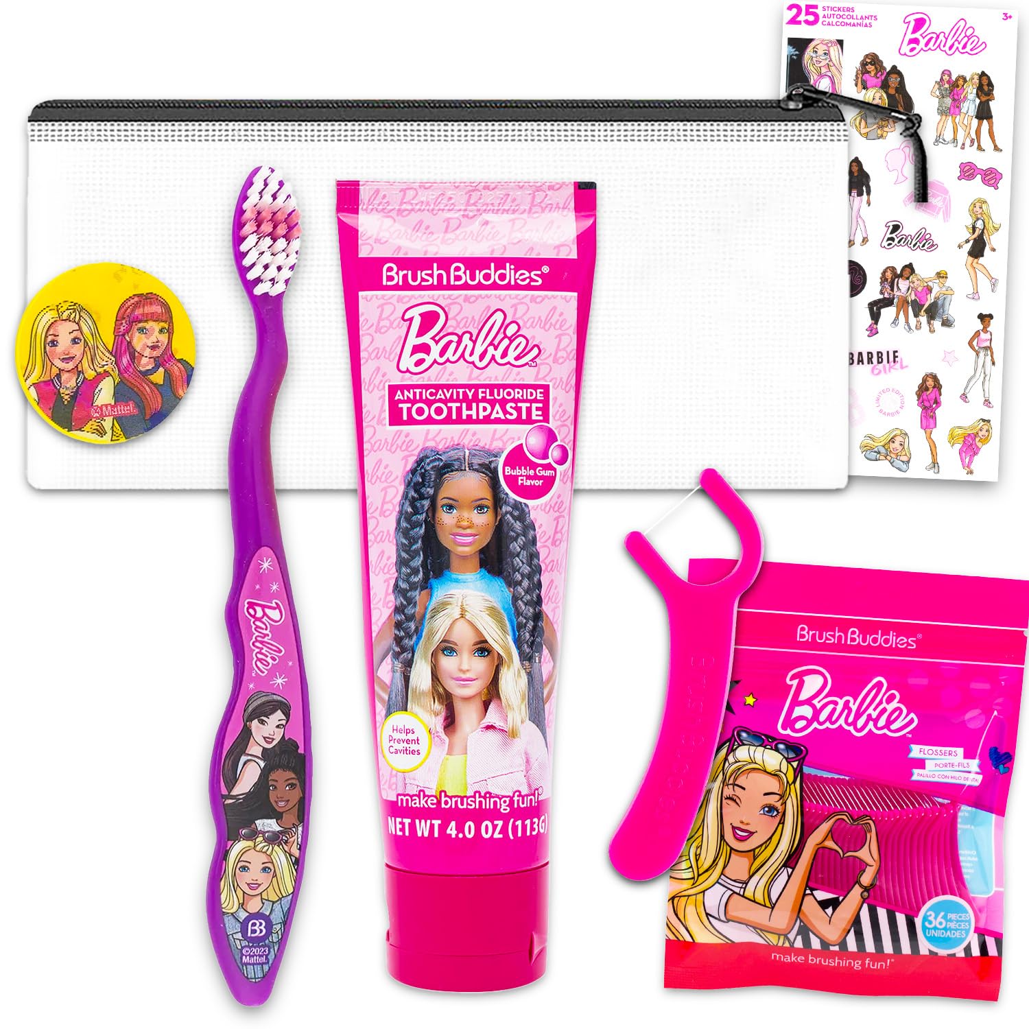 Barbie cepillo dental con tapa, ideal para viajar y mantener higiene