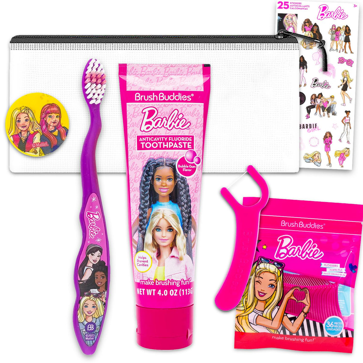 Barbie cepillo dental con tapa, ideal para viajar y mantener higiene