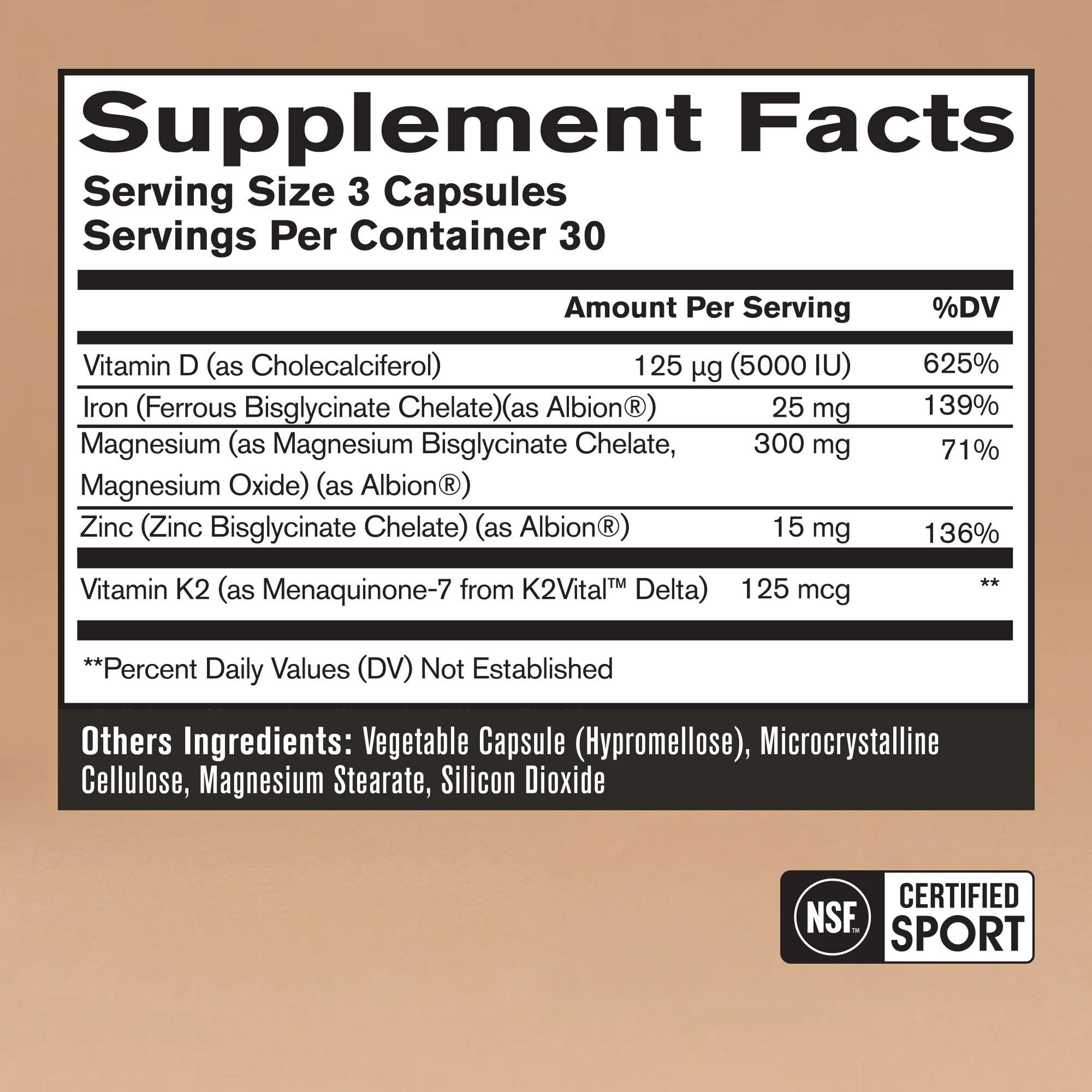 BARE PERFORMANCE NUTRITION Endurance Essentials, etiqueta-nutricional, claridad sobre vitaminas para rendimiento sostenido.