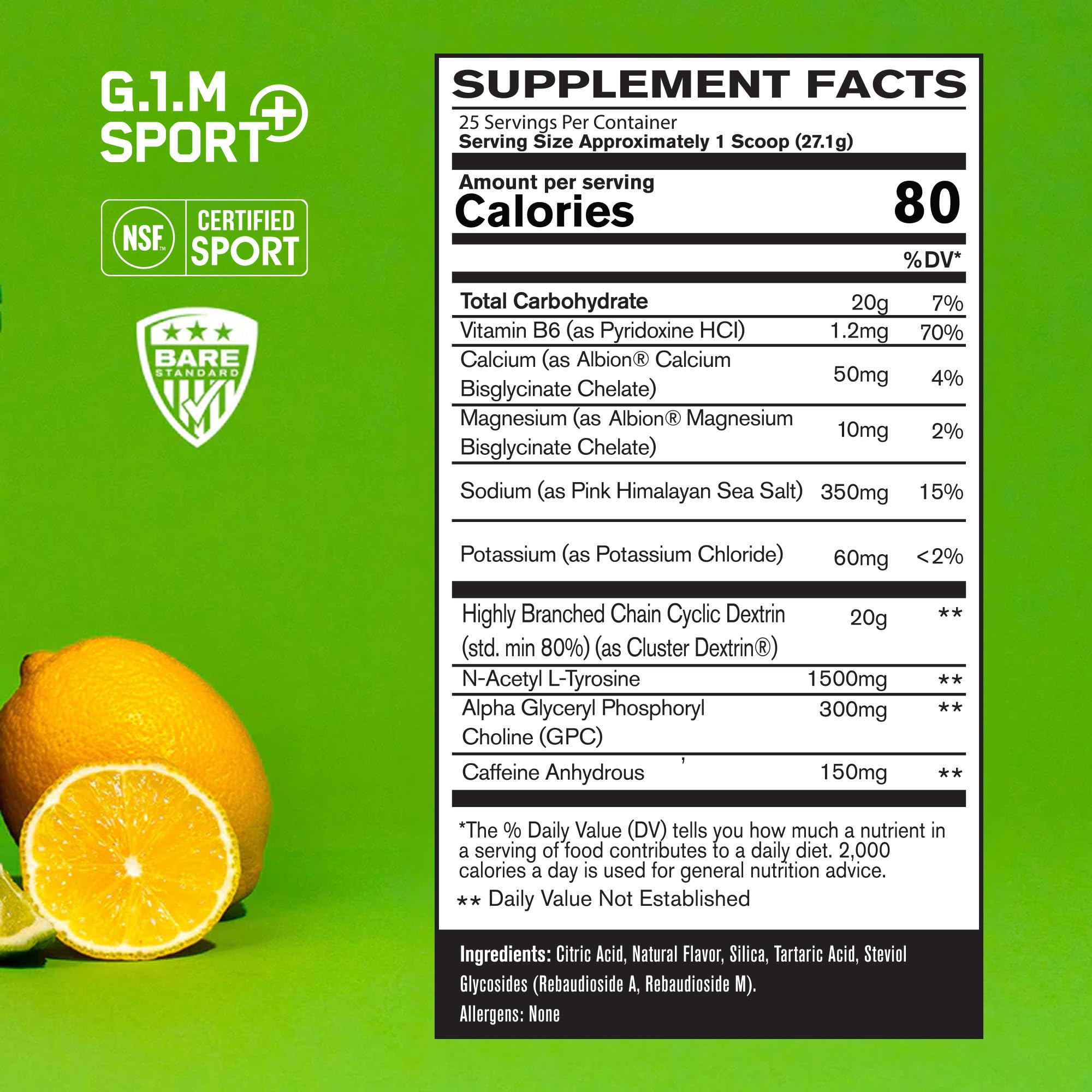 G1.M Sport+ dextrina en cluster para energía sostenida