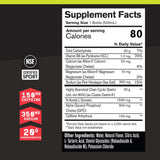 Etiqueta detallada del G.1.M Sport+ mostrando ingredientes y rendimiento