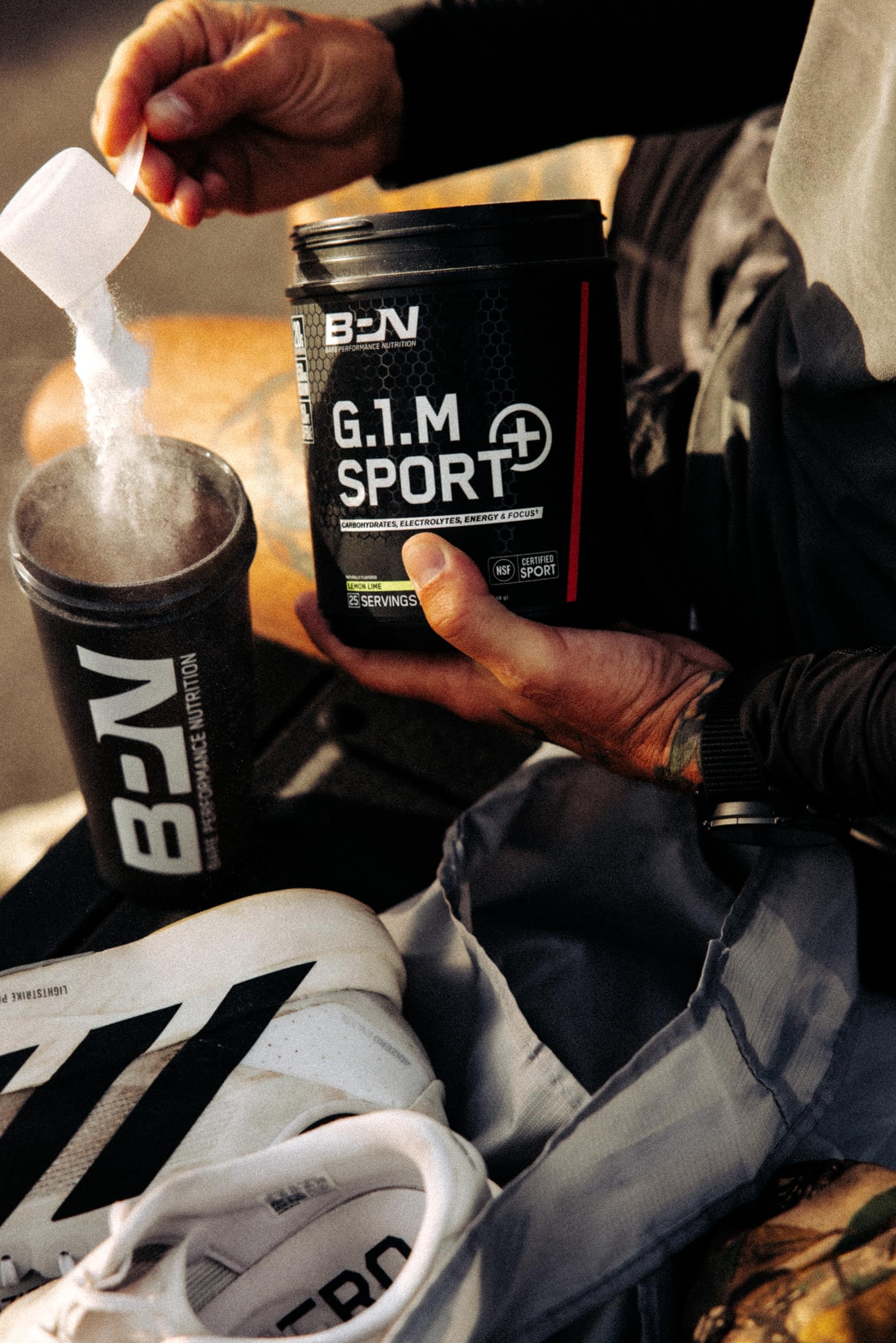G1.M Sport+ porciones 25, limón-lima, sabor refrescante para entrenamientos diarios