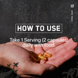 BARE PERFORMANCE NUTRITION Omega Fuerte uso diario – cápsulas junto a la comida.