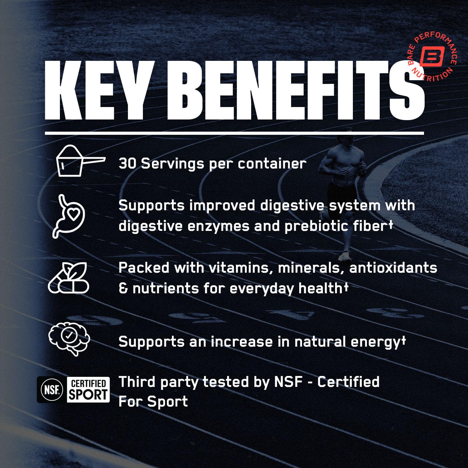 BARE PERFORMANCE NUTRITION Strong Reds, antioxidantes para apoyar la salud celular