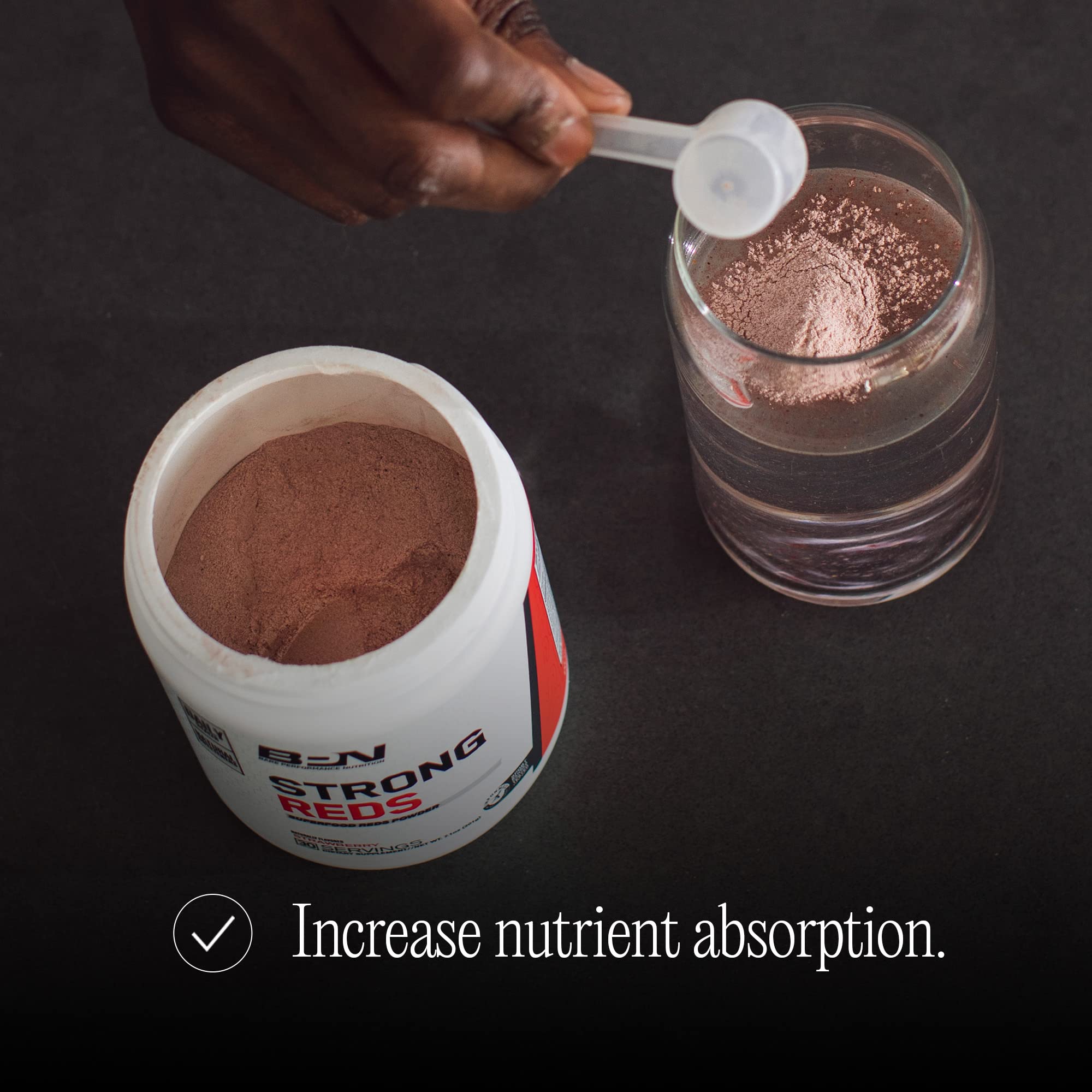 BARE PERFORMANCE NUTRITION Strong Reds, sabor fresa ideal para batidos