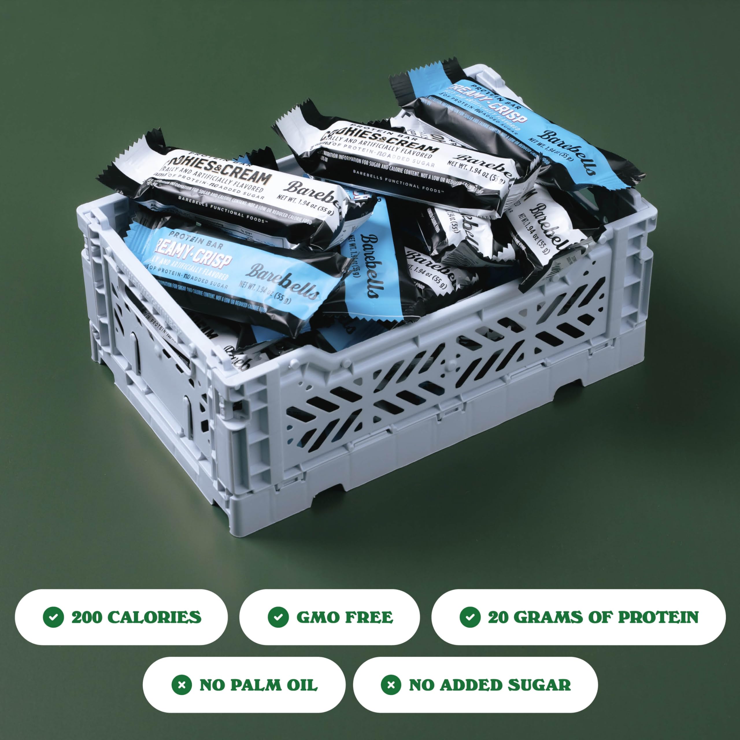 Barebells barra envase compacto, ideal para llevar en bolso.