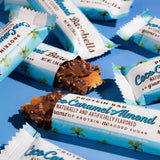 Barebells merienda en la oficina, sabor coco caramel almendra para combatir antojos.