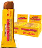 Barebells barra proteica suave caramel-choco en empaque frontal, snack práctico para el día.