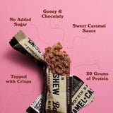 Barebels Caramelo Anacardo barra con textura masticable