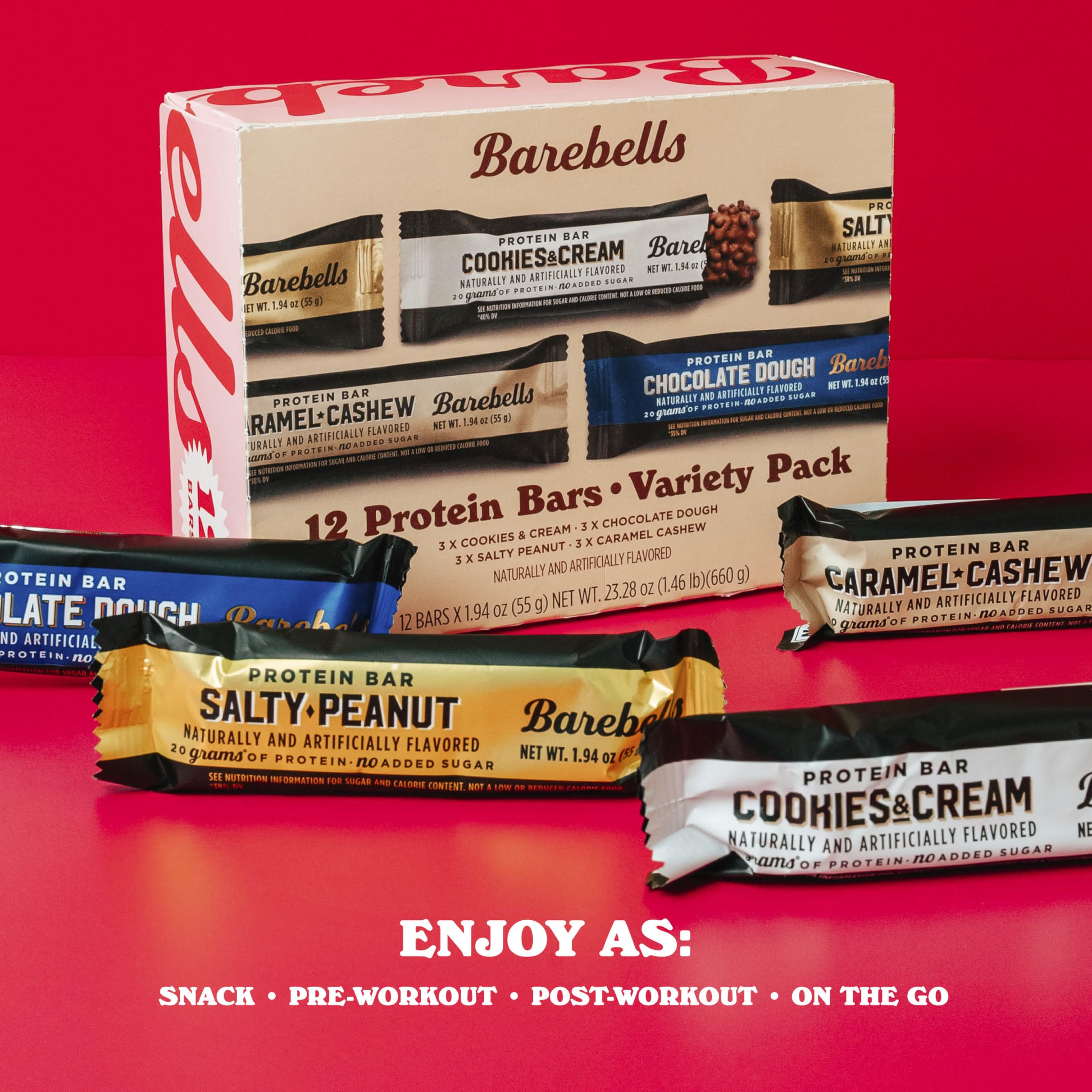 Barebells barra proteina caramelo anacardo: snack post-entrenamiento sabroso