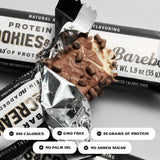 Barebells barra proteina empaque compacto para llevar.