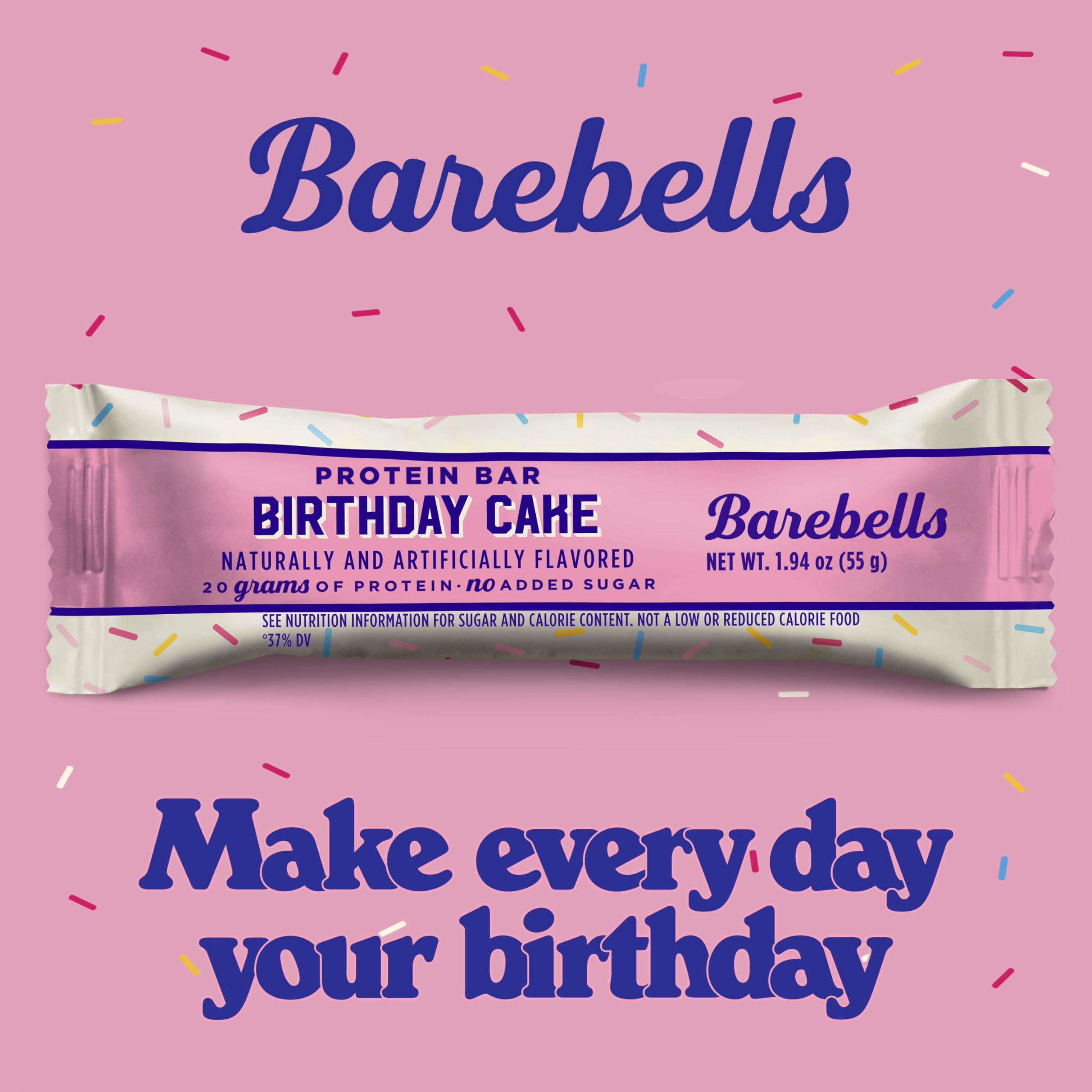 Barebells barra proteina Pastel de Cumpleaños, sabor sin azúcares añadidos
