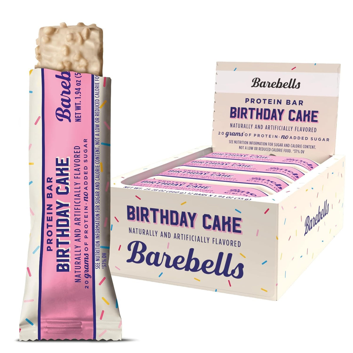 Barebells Barra Proteica Pastel de Cumpleaños, sabor delicioso para merienda