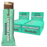 Barebells barra proteica suave de menta y chocolate en empaque, ideal para snack en ruta.